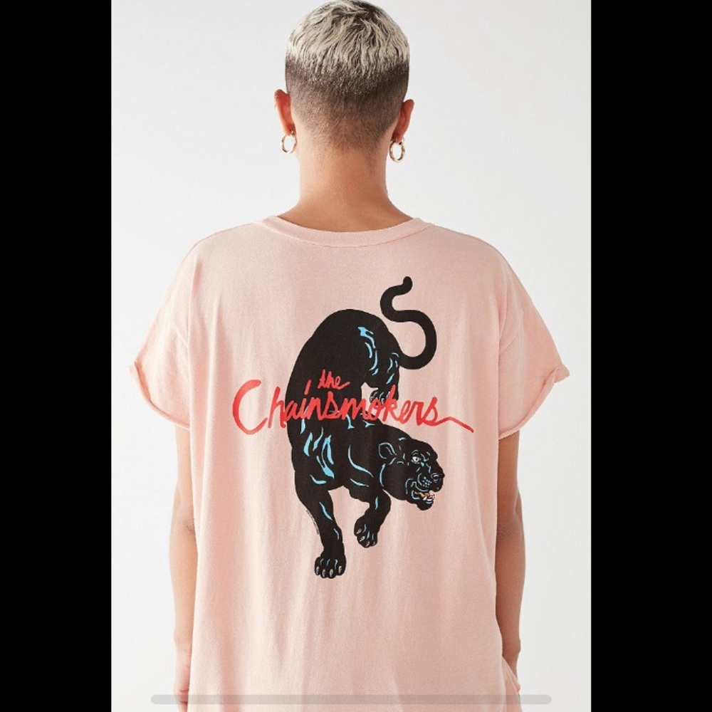 Urban Outfitters The Chainsmokers Distressed Tee - Picture 2 of 6